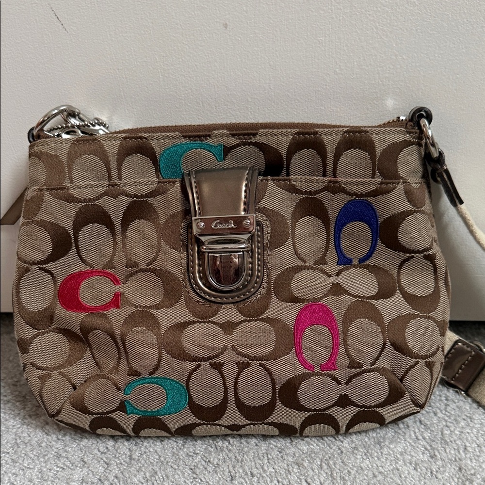 Coach Multicolor Signature Crossbody Bag